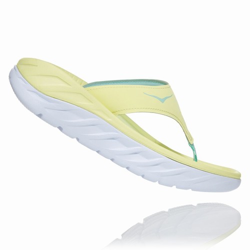 Hoka One One ORA RECOVERY FLIP Sandals For Women India Yellow IN-8390